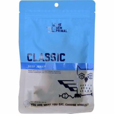 The New Primal Classic Beef Jerky Natural Smoke -- 2 oz pack of 12
