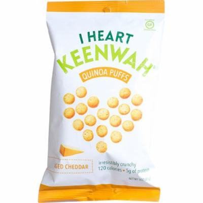 I Heart Keenwah® Quinoa Puffs Gluten Free Aged Cheddar -- 3 oz pack of 4