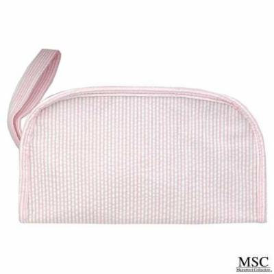 Mainstreet Pink and White Seersucker Kentucky Dopp Kit Toiletries Baby Boy Travel Bag Case
