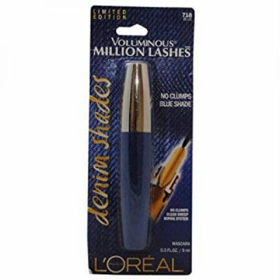 NEW Loreal Limited Edition Voluminous Million Lashes Denim Shades Mascara - 718 Blue