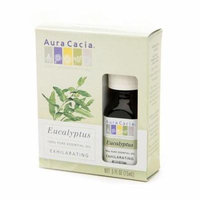 Aura Cacia Pure Essential Oil, Exhilarating Eucalyptus 0.5 fl oz(pack of 6)