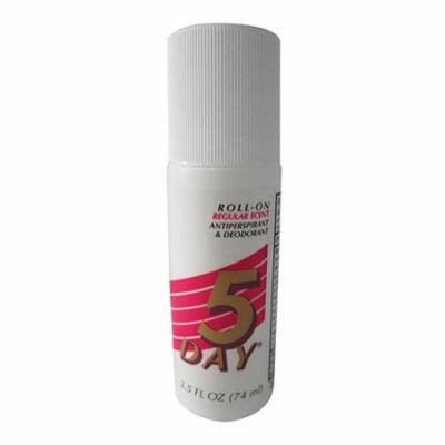Five Day Deodorant Roll-On, Regular, 2.5 Oz, 6 Pack