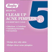 5 Pack - Rugby Acne Medication 5, Benzoyl Peroxide 5%, 1 Oz Each