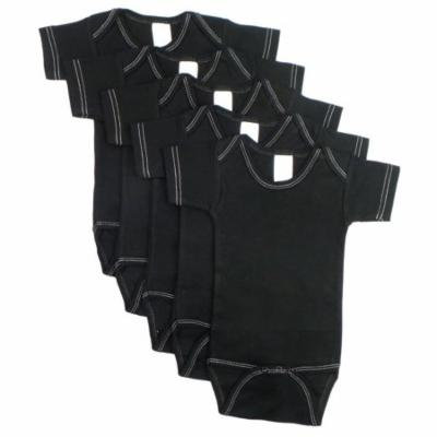 Black Onezie with White Stitch (Pack of 5)