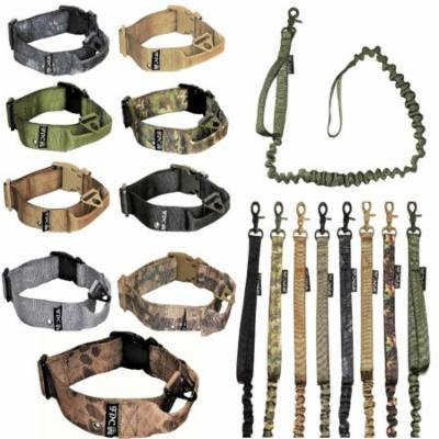 SET of Tactical COLLAR and LEASH Dog Military Army HEAVY DUTY Traning with HANDLE Width 1.5in Plastic Buckle XL: Neck 16