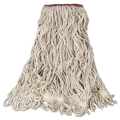 Super Stitch Blend Mop Head, Large, Cotton/Synthetic, White, 6/Carton, Sold as 1 Carton, 6 Each per Carton