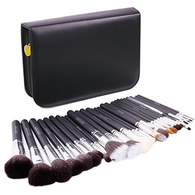 Docolor Professional 29 Pieces Makeup Brushes Set Goat Hair Foundation Eyeshadow Blending Lip Face Powder Brush Kit With PU Leather Bag