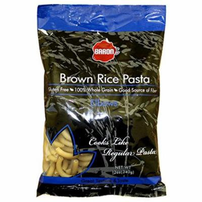 Baron's Kosher 100% Whole Grain Brown Rice Pasta Gluten Free Elbows 12-ounce ...