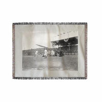 Batting Practice, NY Highlanders (Yankees), Baseball Photo (60x80 Woven Chenille Yarn Blanket)