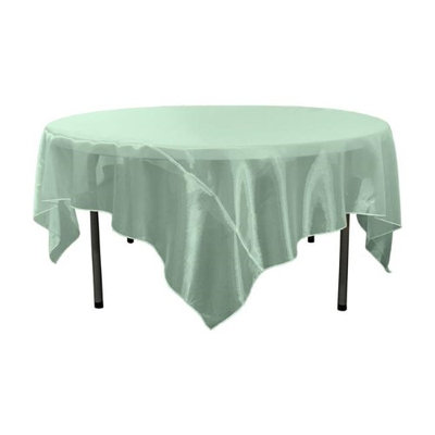 LA Linen TCOrgz90X90-Mint267 Sheer Mirror Organza Square Tablecloth Mint - 90 x 90 in.