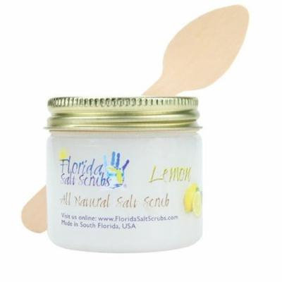 Florida Salt Scrubs Lemon Body Feet Hands Bath Salt Scrub 2.9 oz Jar