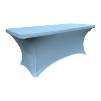 LA Linen TCSpandex72x24x30-BlueLightX18 Rectangular Spandex Tablecloth Blue Light - 72 x 24 x 30 in.