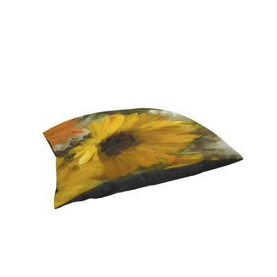 Thumbprintz Sunflowers Square II Indoor/ Outdoor Pet Bed