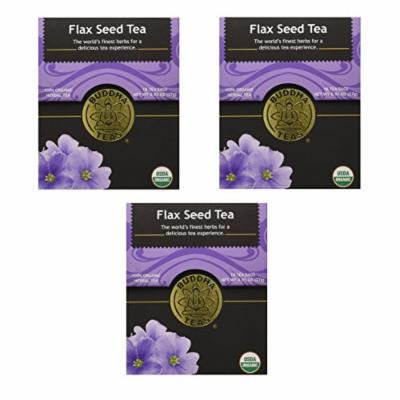 Organic Flax Seed Tea - Kosher, Caffeine Free, GMO-Free - 18 Bleach Free Tea Bags(Pack of 3)