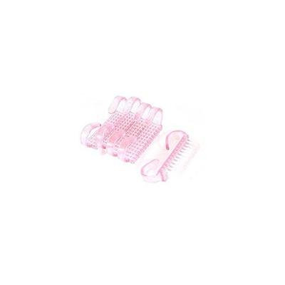 Beauticom 5 Piece Pink Plastic Manicure Brush