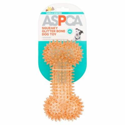 ASPCA Orange Squeaky Glitter Bone Dog Toy