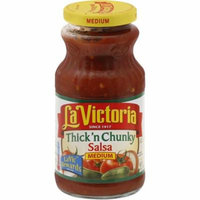 La Victoria Salsa, Thick 'n Chunky, Medium, 16 OZ (Pack of 12)