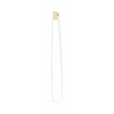 Precision Grip Slant Tip Tweezers. Stainless Steel Wite. 1pc.