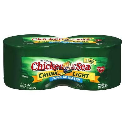 Chicken of the Sea Chunk Light Tuna In Water 5 oz 4 pk