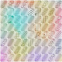 Mudder 144 Pieces Nail Vinyls Stencil Stickers Set, 24 Sheets 72 Different Designs Cute Easy Nail Art Nail Vinyls Nail Stencil Sheets