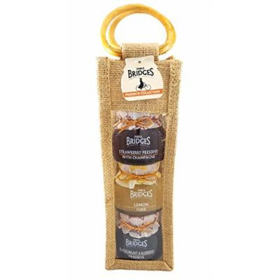 Mrs Bridges Tall Triple Preserve Collection - 4 Ounce (Strawberry Preserve with Champagne, Lemon Curd, and Blackcurrant & Blueberry Preserve)