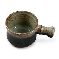 Hand Thrown Apothecary Mug with Handle, Grey-Handmade in USA, Perfect Shaving Bowl. …