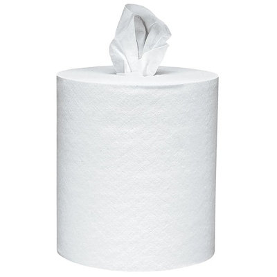 Scott Roll Control Center Pull Paper Towels (01032) with Fast-Drying Absorbency Pockets, Perforated Full-Sized Hand Paper Towels, White (6 Rolls per Case, 4,200 Sheets Total)