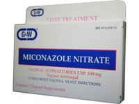 G & W Laboratories Miconazole Nitrate Vaginal Suppositories USP 100mg