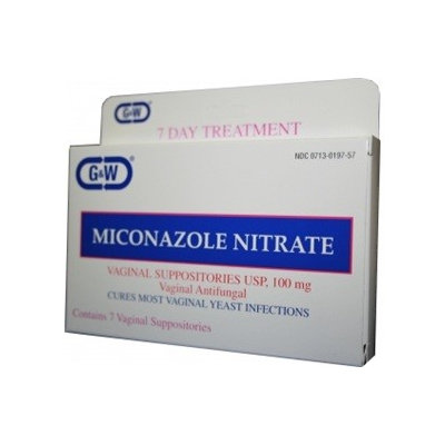 G & W Laboratories Miconazole Nitrate Vaginal Suppositories USP 100mg