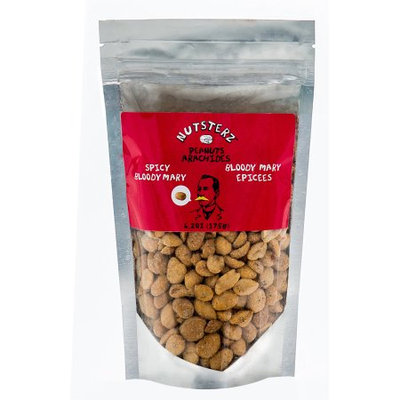 Basse Nuts Nutsterz Spicy Bloody Mary Peanuts (6.24oz.) Bloody Good, Spicy Nice, Bloody Mary Mix Nuts; Mixing Like A DJ Dipped In Hot Tabas