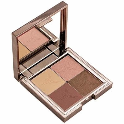 Gallany Cosmetics Eye Shadow Quad Palette, Pink and Brown Eyeshadow, Natural Smokey Eye, Shimmering Pigments (Cashmere)