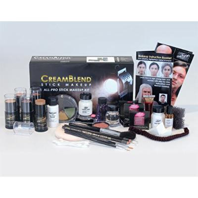 Mehron CreamBlend Stick All Pro Makeup Kit | Face, Hair, Eye Contouring, Stage, Films, TV, Video, Photography, Theatrical Makeup & More | Long Lasting Professional Set (TV/Video)