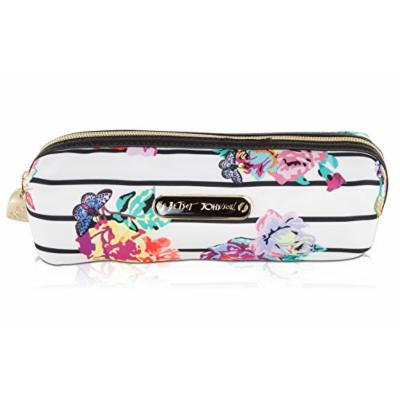 Betsey Johnson Nylon Pencil Pen School Supplies Stationary Case Pouch Bag Holder - Floral