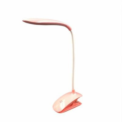 Lightahead Clip On Eye Friendly 16 LED Reading Light USB Powered Touch Control Desk Lamp Gooseneck with USB Charging Port and 3 Levels of Brightness for Bed Laptop Computer Music Stand (Pink)