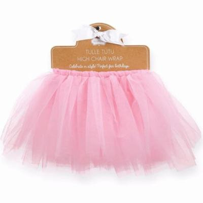 Mud Pie Birthday Princess Collection Pink Tulle High Chair Skirting Wrap