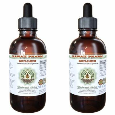 Mullein (Verbascum Densiflorum) Glycerite, Organic Dried Leaves Alcohol-Free Liquid Extract, Denseflower Mullein, Glycerite Herbal Supplement 2x4 oz