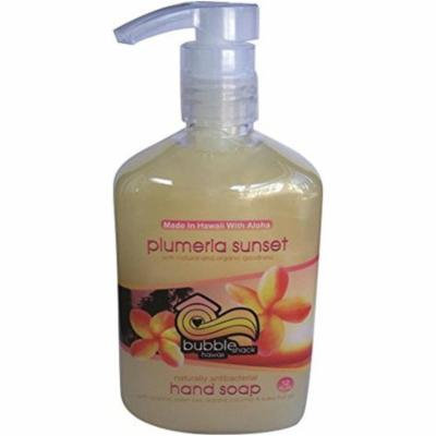 Hawaii Bubble Shack Hand Soap 2 Bottles 12 oz. Each Plumeria Sunset