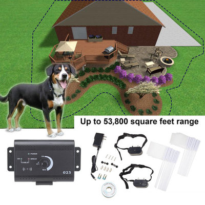 Underground Waterproof Electric Dog Fence System 2 Shock Collars for 2 Dogs