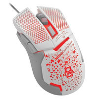 CLiPtec KORONO White 3200 Adjustable DPI Optical 6 Button Wired LED Gaming Mouse