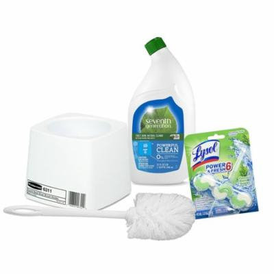 RUBBERMAID TOILET BOWL BRUSH + RUBBERMAID HOLDER FOR TOILET BOWL BRUSH + LYSOL POWER & FRESH 6 AUTOMATIC TOILET BOWL CLEANER, ATLANTIC FRESH SCENT + UNITED STATIONERS (OP) CLEANER,TOILET BOWL