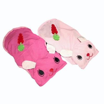 For SMALL Pet Cat Puppy Dog Shirt BUNNY Dress Pajamas Hood Sleeveless Light Pink sz XL (length - 15