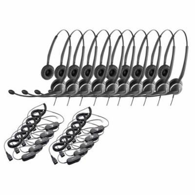 Jabra GN2125 Duo NC Headset & GN1200 Cable w/ ATL Tech & Flexible Boom (10 Pack)