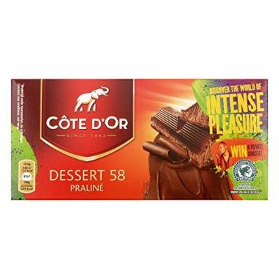 Cote d'Or Praline Dessert 58 , 7oz/200gr , Chocolate Tablet