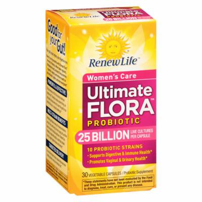 ReNew Life Ultimate Flora Women's Care Probiotic Veggie Capsules 30 ea(pack of 4)