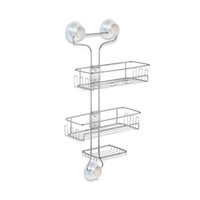 InterDesign Turn-N-Lock 3-Tier Suction Corner Basket