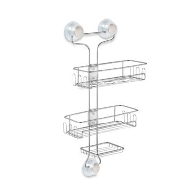 InterDesign Turn-N-Lock 3-Tier Suction Corner Basket