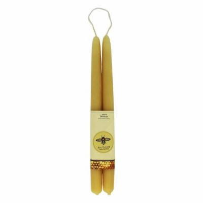 Big Dipper Wax Works - 100% Pure Beeswax Tapers Natural - 2 Count(pack of 4)