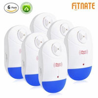 Fitnate 6pcs Electronic Ultrasonic Pest Repeller Pest Control w/ Night Light