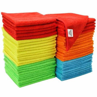 S&T Bulk Microfiber Kitchen, House, & Car Cleaning Cloths - 50 Pack, 11.5