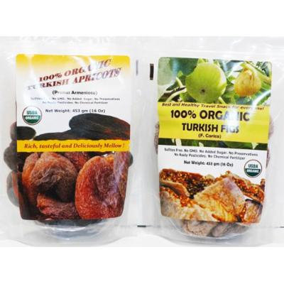Indus Organics Jumbo Turkish Dried Apricots & Fig Combo Pack, Sulfite Free, No Added Sugar, Premium Grade, Freshly Packed